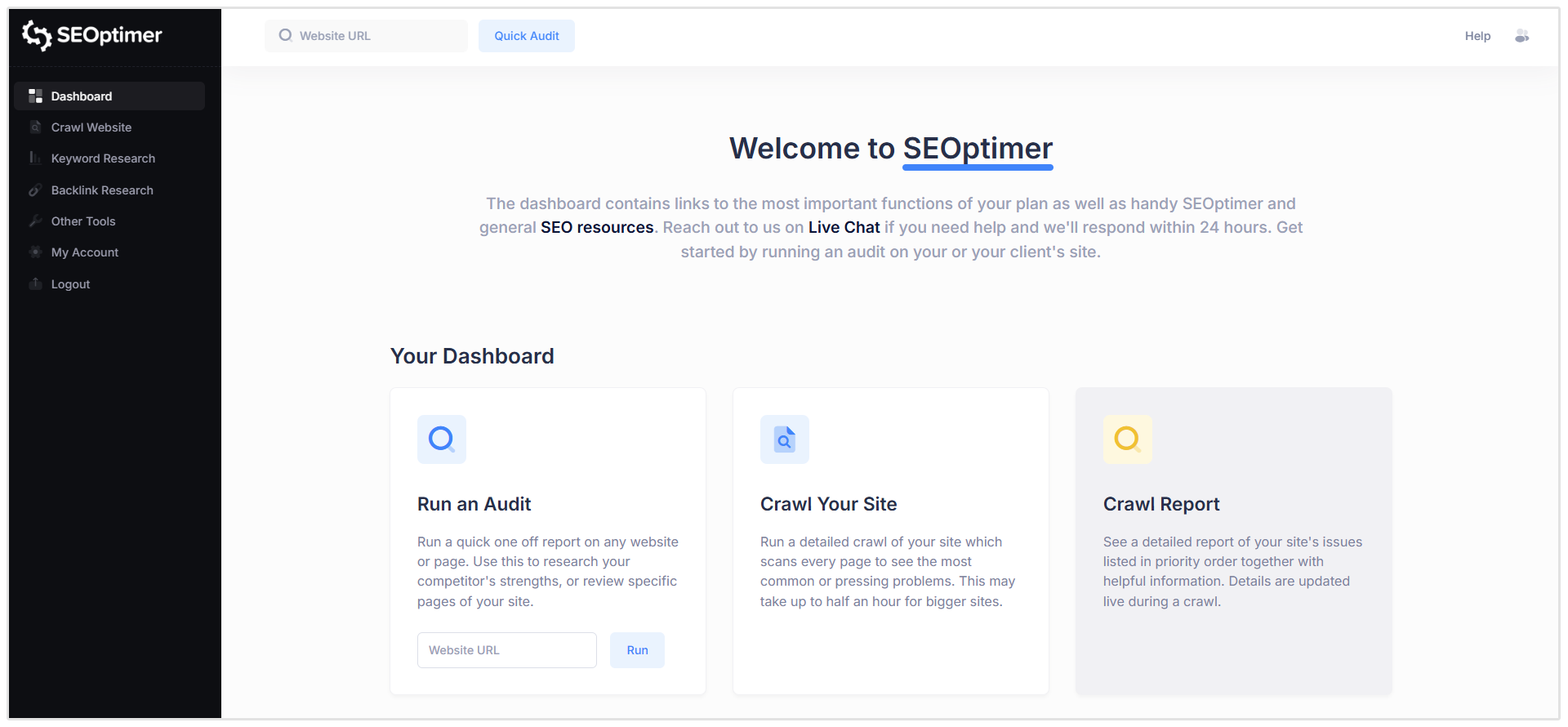 SEOptimer-Dashboard